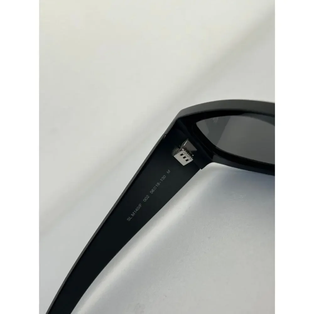 NEW Saint Laurent SLM140/F Black Silver Sunglasses